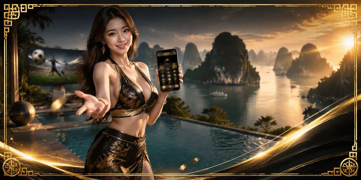 Người dùng đặt cược thể thao trên điện thoại tại Vịnh Hạ Long Vietnam